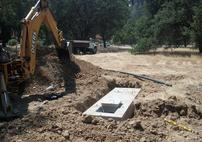Heavy equipment working on a job site
