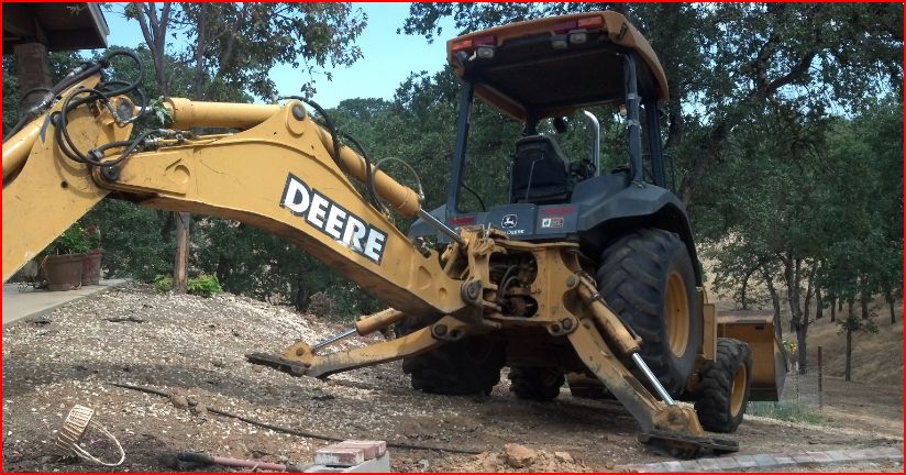 Truck and equipment at a job site