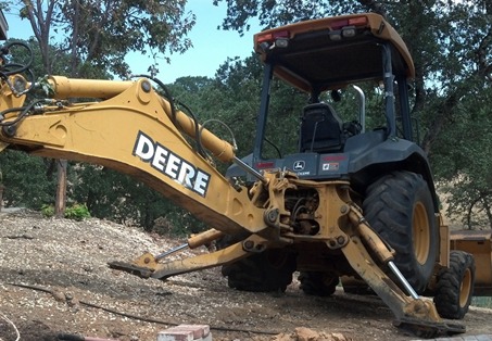 Excavation equipment working on a service project